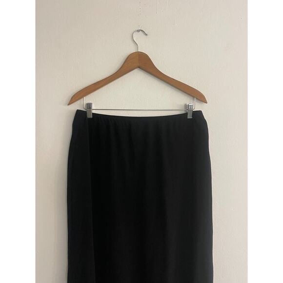 Hanky Panky XL Skirt Vintage Y2K Mesh Midi Black Stretch Pull On Goth 90s Style - Picture 3 of 10